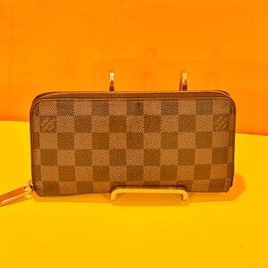 Checkered Brown Wallet